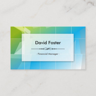 Financial Manager - Modern Elegant Simple Business Card