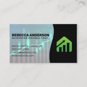 Financial Market Graph   Business Growth Logo Business Card