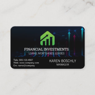 Financial Markets Graph   Growth Chart Logo Business Card