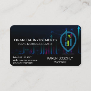 Financial Markets Graph Stock Chart Logo Business Card