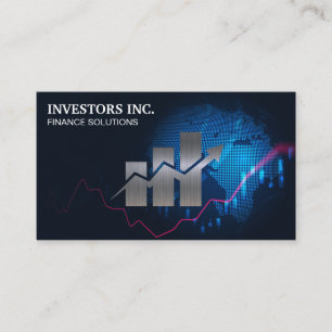 Financial Markets   Growth Graph Logo  Business Card