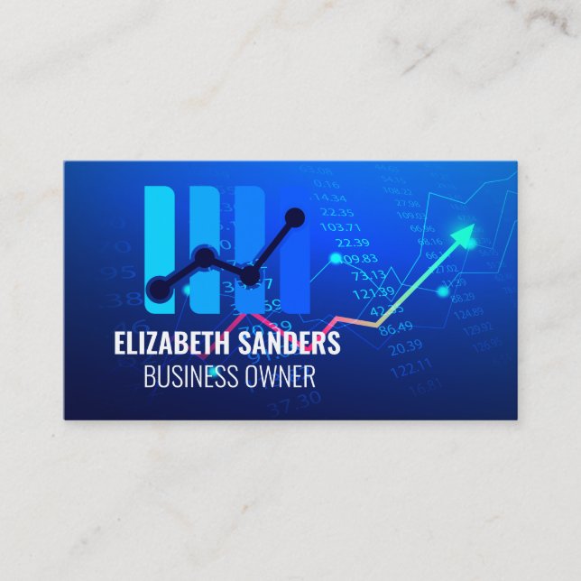 Financial Numbers | Stats | Data Analyst Business Card (Front)