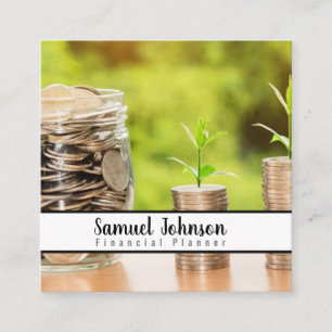 Financial Planner Accountant Wealth Management Square Business Card