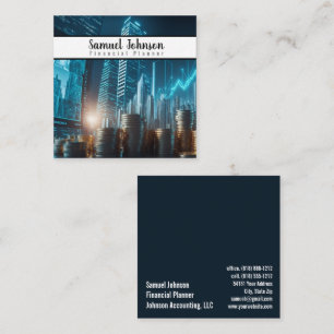 Financial Planner Accountant Wealth Management Square Business Card