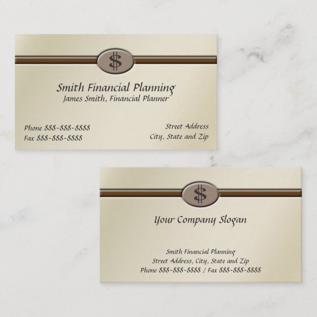 Financial Planner Business Card (Front/Back)