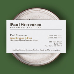 Financial Planner Business Card