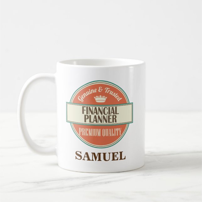 Financial Planner Personalised Office Mug Gift (Left)