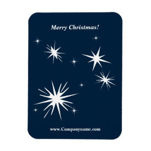 Financial Planner White Blue Christmas Magnet