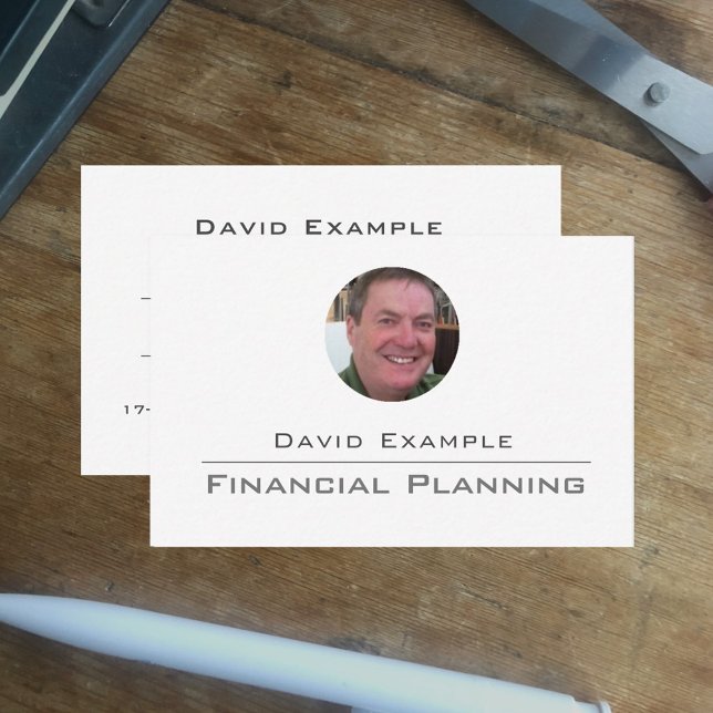 Financial Planning with Photo of Holder Business Card (Creator Uploaded)