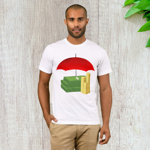 Financial Security Protection with Red Umbrella T-Shirt