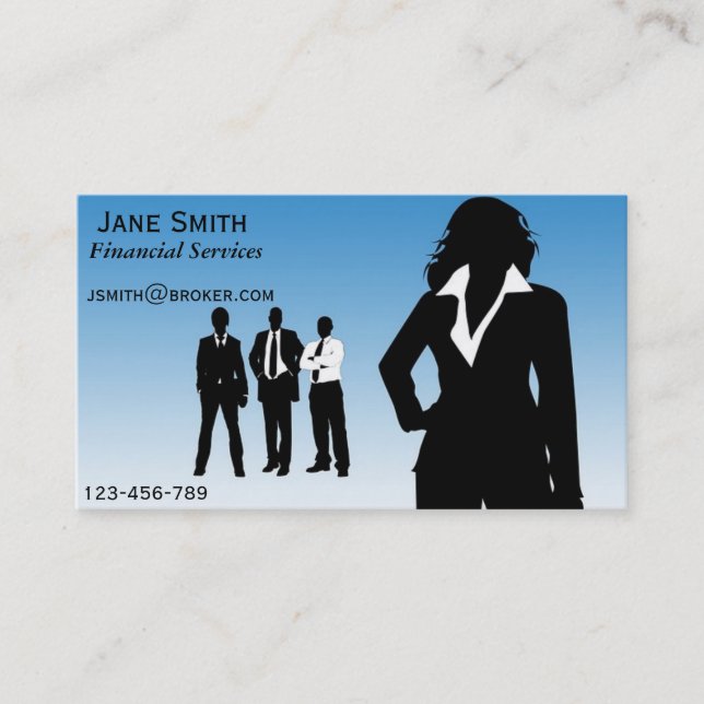 Financial Services, Broker, Financial Planner Business Card (Front)