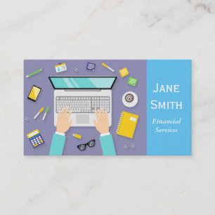 Financial Services, Broker, Financial Planner Business Card