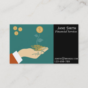 Financial Services, Broker, Financial Planner Business Card