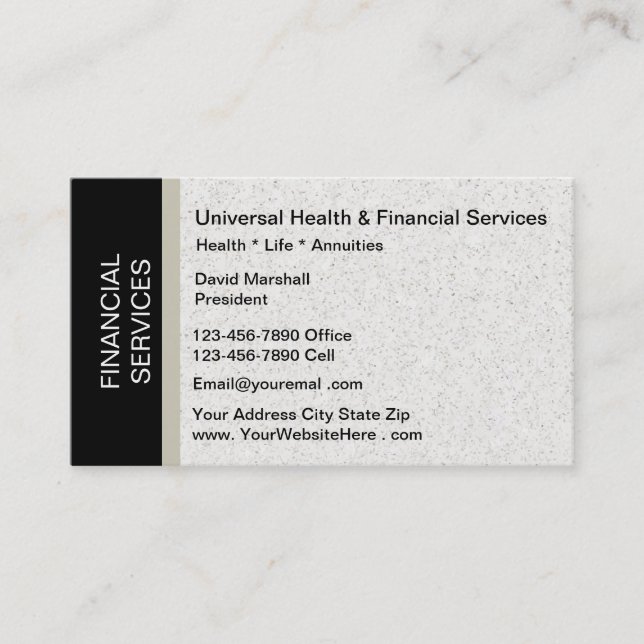 Financial Services Business Card (Front)