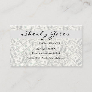 financial services editable card