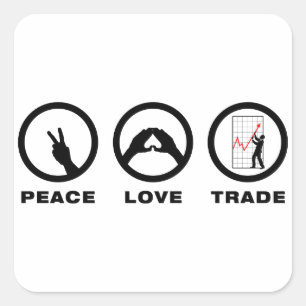 Financial Trader Square Sticker