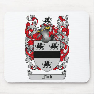 FINCH FAMILY CREST -  FINCH COAT OF ARMS MOUSE MAT