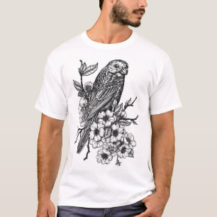 Finch on cherry branch T-Shirt