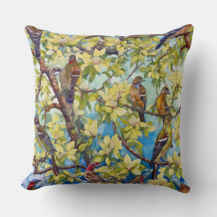 FInches in a Yellow Tulip Poplar Tree Cushion