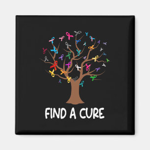 Find A Cure All Cancer Awareness World Cancer Day Magnet