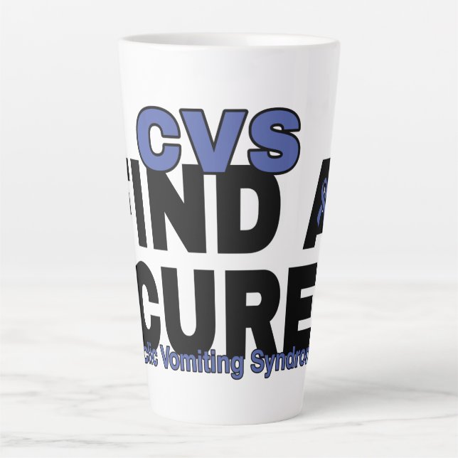 FIND A CURE/BOLD...CVS LATTE MUG (Front)
