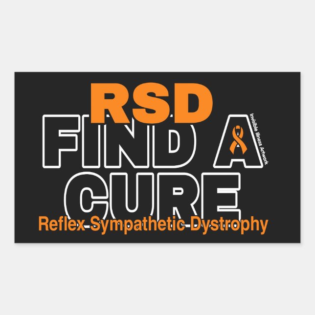 FIND A CURE/BOLD...RSD RECTANGULAR STICKER (Front)