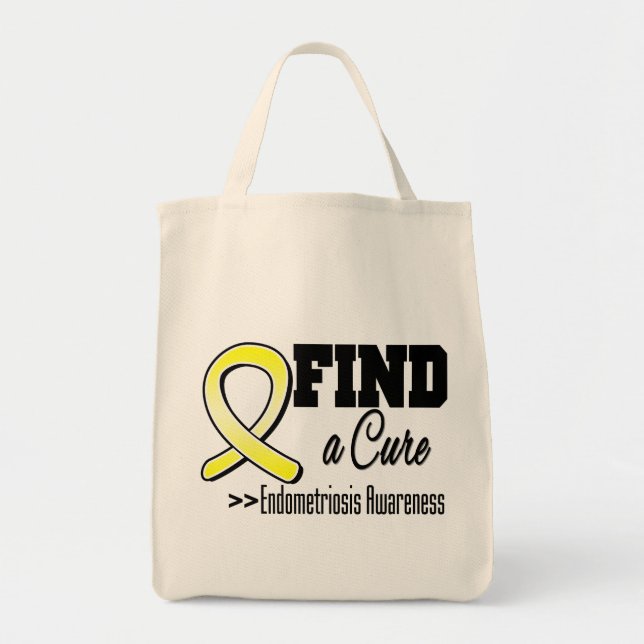 Find a Cure Endometriosis Awareness Tote Bag (Front)