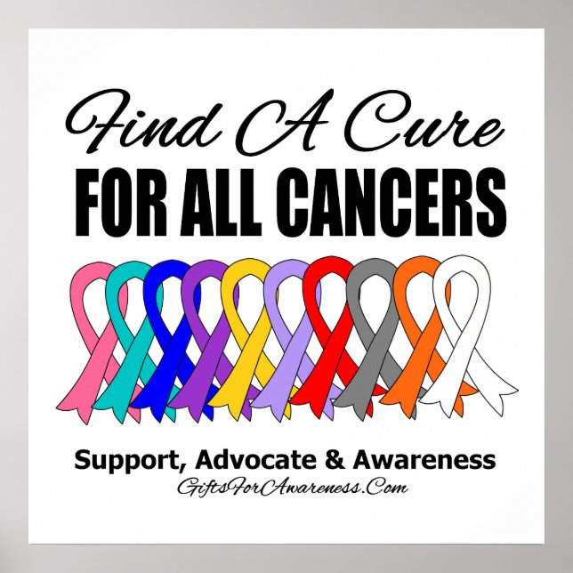 Find A Cure For All Cancers Poster (Front)