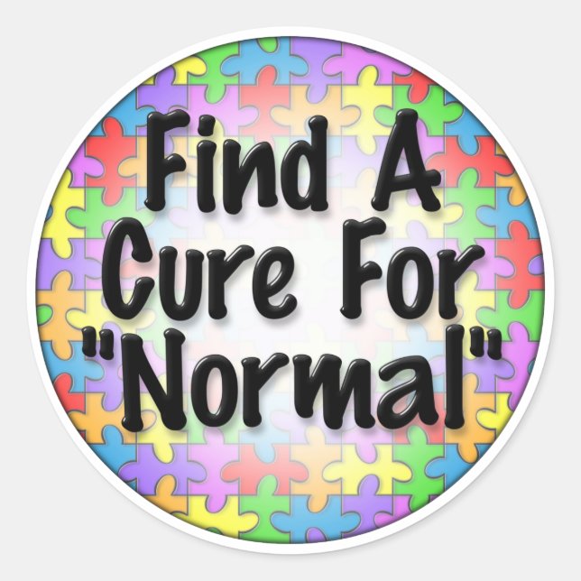Find A Cure For Normal Classic Round Sticker (Front)