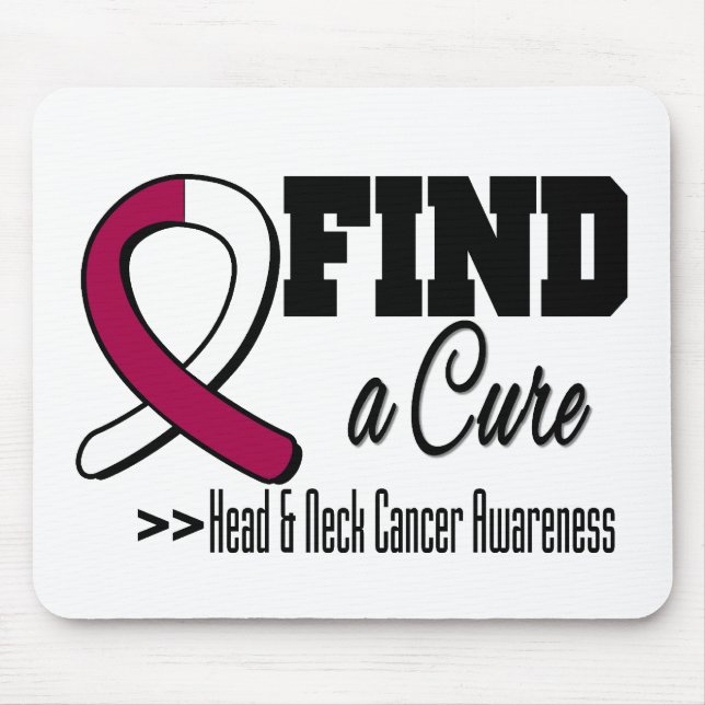 Find a Cure Head Neck Cancer Awareness Mouse Mat (Front)