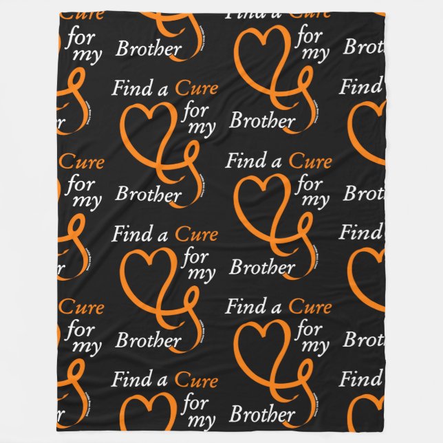 Find a Cure/Heart/Brother...RSD/CRPS Fleece Blanket (Front)