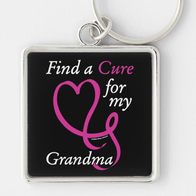Find a Cure/Heart/Grandma...Breast Cancer Key Ring (Front)