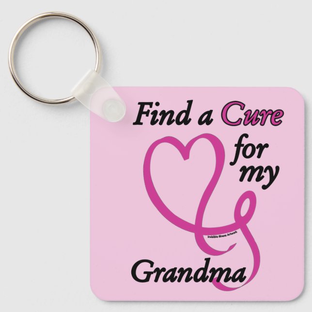 Find a Cure/Heart/Grandma...Breast Cancer Key Ring (Front)