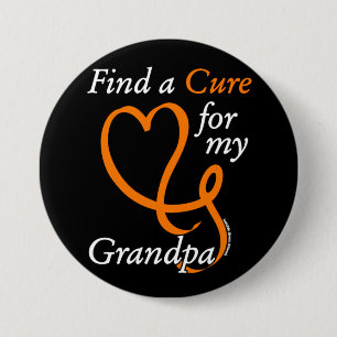Find a Cure/Heart/Grandpa...RSD/CRPS 7.5 Cm Round Badge