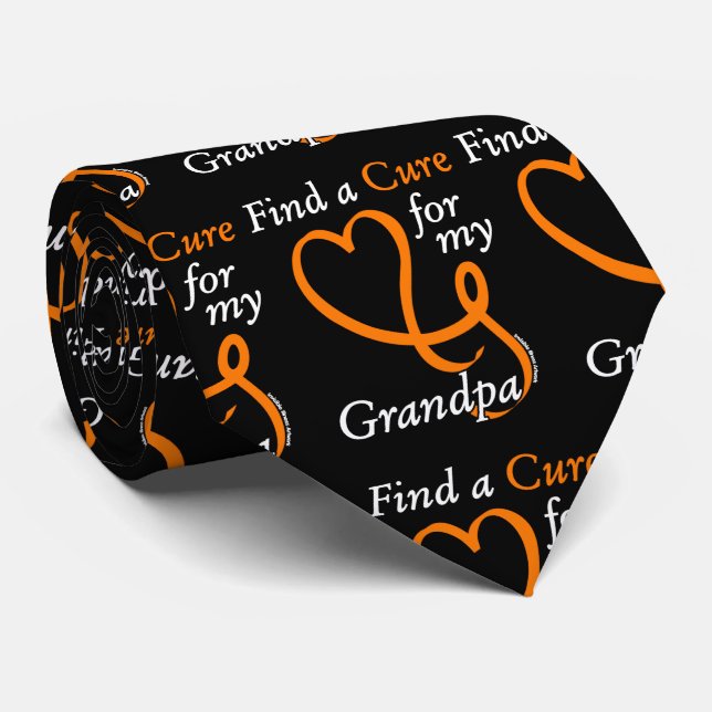 Find a Cure/Heart/Grandpa...RSD/CRPS Tie (Rolled)