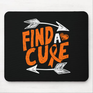 Find A Cure Heart Leukemia Cancer Awareness Ribbon Mouse Mat