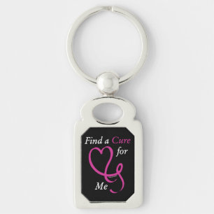 Find a Cure/Heart/Me...Breast Cancer Key Ring