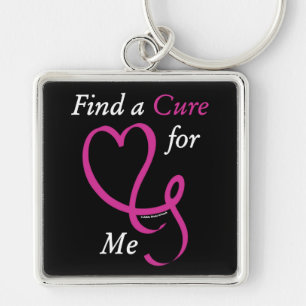 Find a Cure/Heart/Me...Breast Cancer Key Ring
