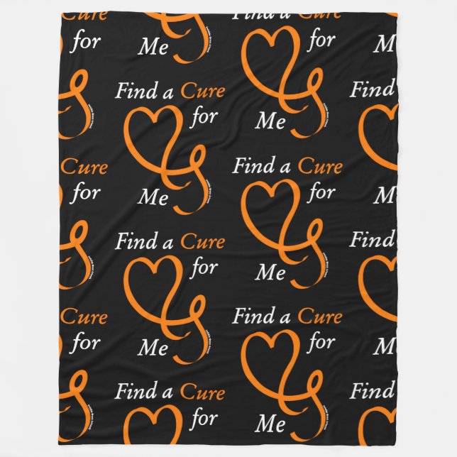 Find a Cure/Heart/Me...RSD/CRPS Fleece Blanket (Front)