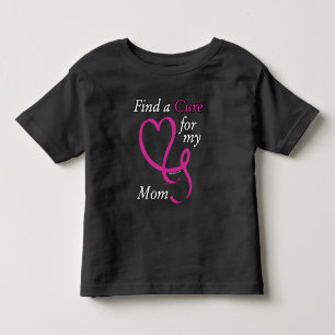Find a Cure/Heart/Mom...Breast Cancer Toddler T-Shirt