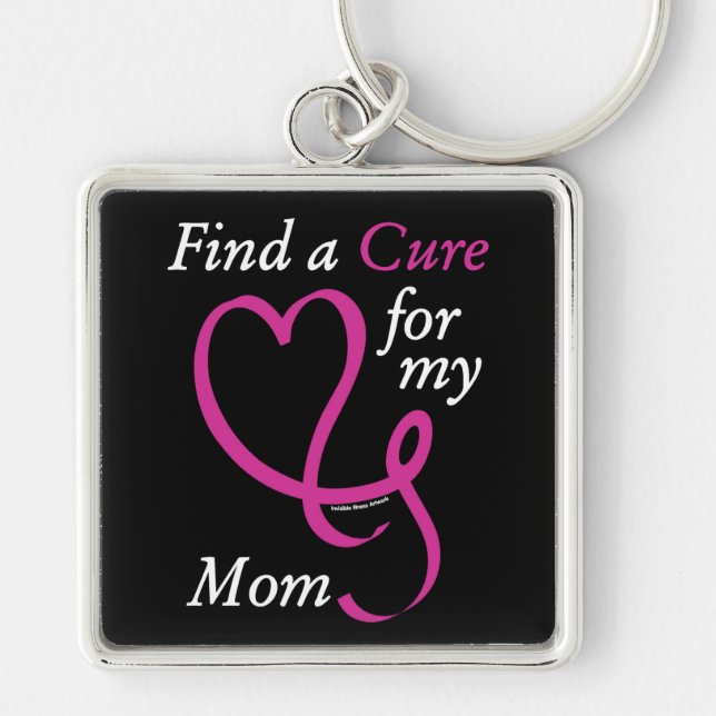 Find a Cure/Heart/Mum...Breast Cancer Key Ring (Front)