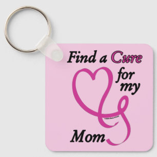 Find a Cure/Heart/Mum...Breast Cancer Key Ring