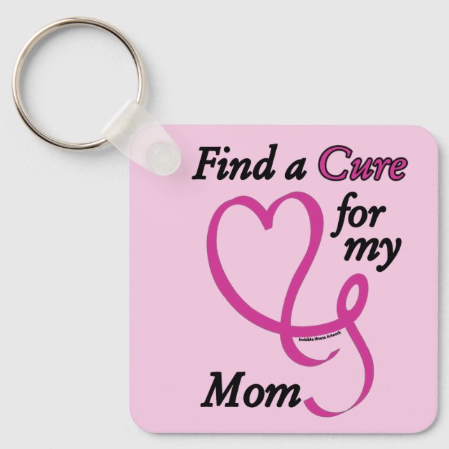 Find a Cure/Heart/Mum...Breast Cancer Key Ring (Front)