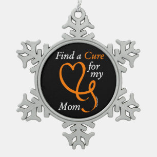 Find a Cure/Heart/Mum...RSD/CRPS Snowflake Pewter Christmas Ornament