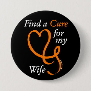 Find a Cure/Heart/Wife...RSD/CRPS 7.5 Cm Round Badge