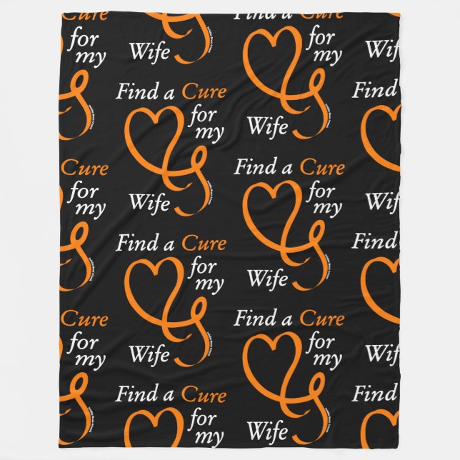 Find a Cure/Heart/Wife...RSD/CRPS Fleece Blanket (Front)