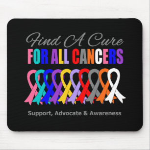 Find a Cure Ribbons For All Cancers Mouse Mat
