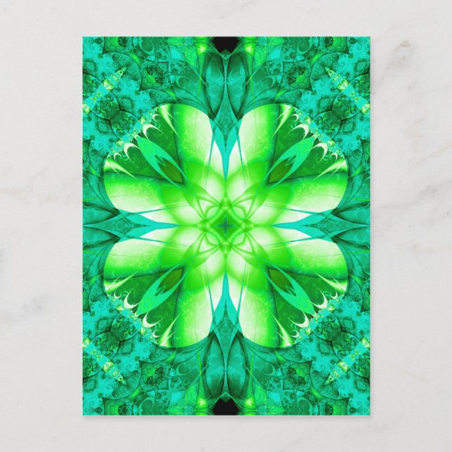 Find a Fractal Shamrock  Postcards (Front)
