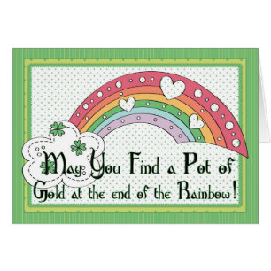 Find a Pot of Gold Rainbow Irish Card