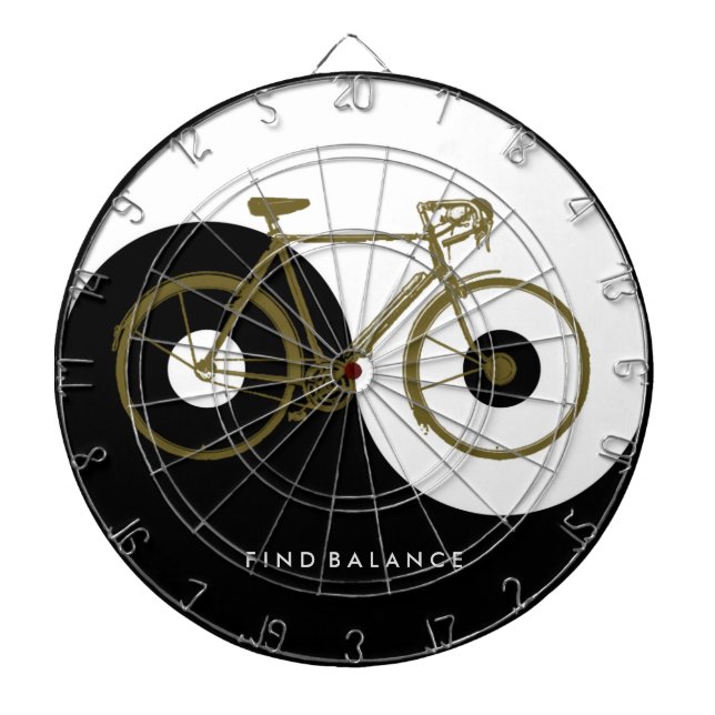 FIND BALANCE / yin yang bicycle Dartboard (Front)